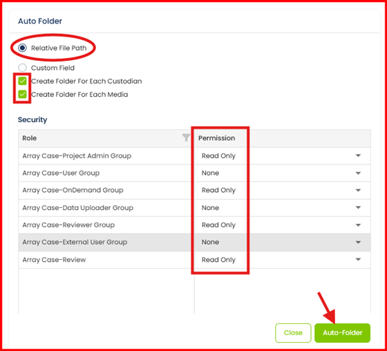 4. Initiate Auto-Foldering : Once you have configured all the settings ...